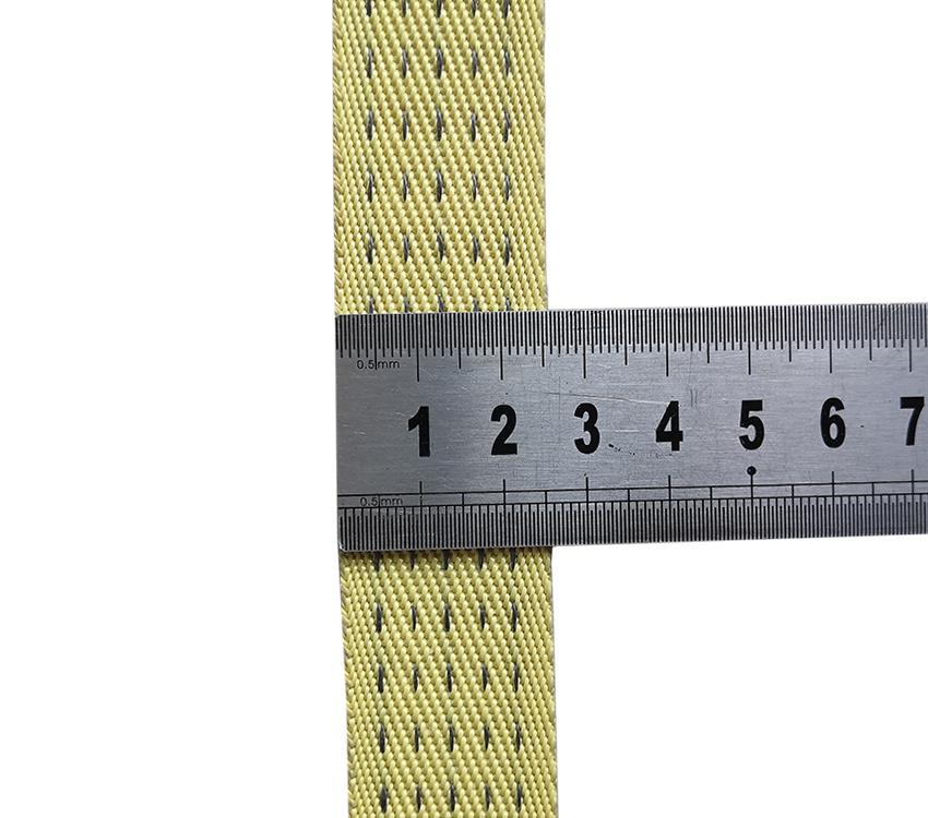 1 Inch Aramid Webbing dengan Stripe Hitam